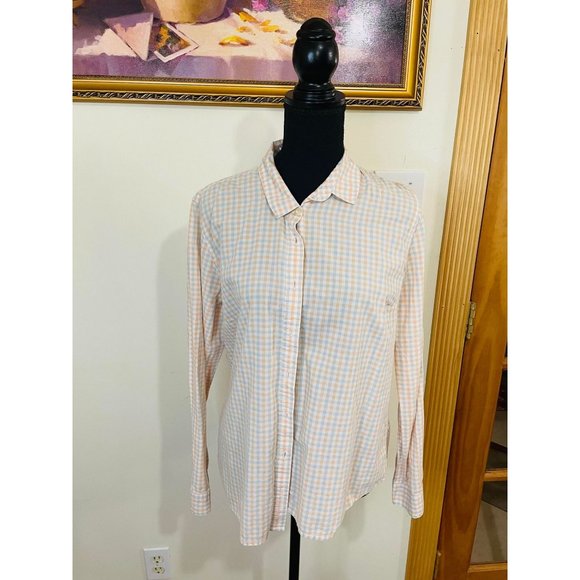 GH Bass & CO Grey & Orange Harvest Custom Graphic Button Down Size L - Picture 5 of 7